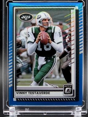 Vinny Testaverde New York Jets 2025 Donruss Optic Football Card - Aqua Optic